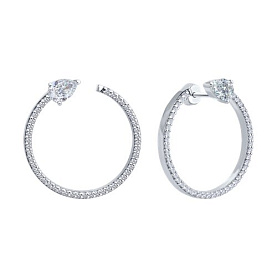 Серьги SOKOLOV - Серебро 925, Фианит (арт. 94026878)