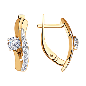 Серьги SOKOLOV - Золото 375, Фианит (арт. 028427-4)