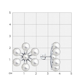 Серьги Diamant - Серебро 925, Жемчуг синтетический (арт. 94-122-02471-1)