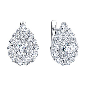 Серьги Diamant - Серебро 925, Фианит (арт. 94-120-02407-1)