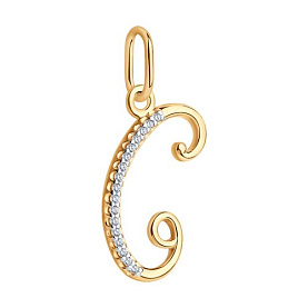 Подвеска SOKOLOV - Золото 585, Фианит (арт. 034540)