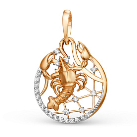Подвеска ЮФ Династия - Золото 375, Фианит (арт. 101158-5102)
