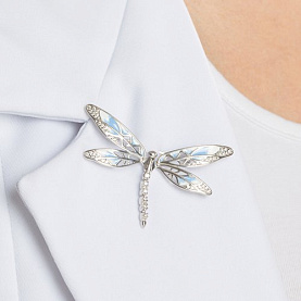 Брошь SOKOLOV - Серебро 925, Фианит, Эмаль (арт. 94040127)