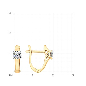Серьги SOKOLOV - Серебро 925, Фианит (арт. 93022377)
