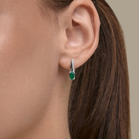 Серьги SOKOLOV - Серебро 925, Агат, Фианит (арт. 92025367)