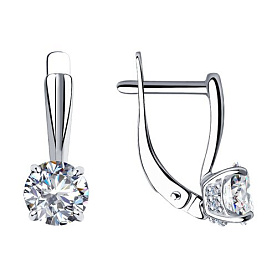 Серьги SOKOLOV - Серебро 925, Фианит (арт. 94023538)