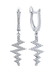 Серьги SOKOLOV - Серебро 925, Фианит (арт. 94027185-91)