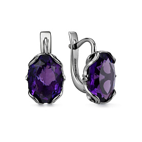 Серьги Дар - Серебро 925, Аметист (арт. С-3985чрс401)