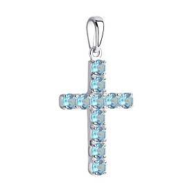 Подвеска SOKOLOV - Серебро 925, Топаз (арт. 92030511)