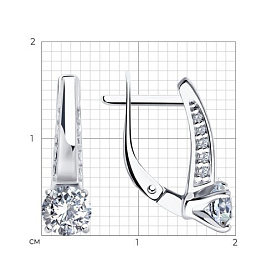 Серьги Diamant - Серебро 925, Фианит (арт. 94-120-02129-1)