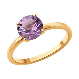Кольцо SOKOLOV - Золото 585, Аметист (арт. 717143)