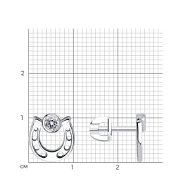 Серьги SOKOLOV - Серебро 925, Фианит (арт. 94025937)