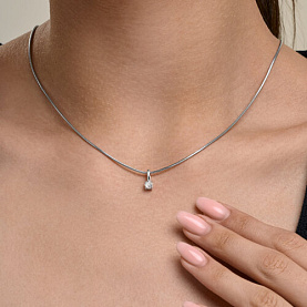 Подвеска SOKOLOV - Серебро 925, Бриллиант (арт. 87030068)