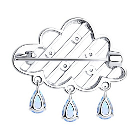 Брошь SOKOLOV - Серебро 925, Фианит (арт. 94040257)