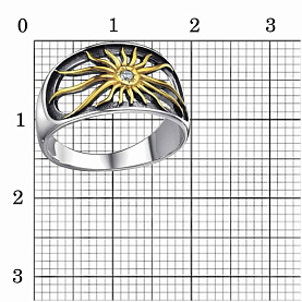 Кольцо Красная пресня - Серебро 925, Фианит (арт. 2389998-1)