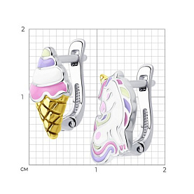 Серьги SOKOLOV - Серебро 925, Эмаль (арт. 94027109)