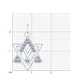 Подвеска SOKOLOV - Серебро 925, Фианит (арт. 94031731)