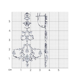 Серьги SOKOLOV - Серебро 925, Фианит (арт. 94026668)