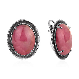Серьги KRASNOE - Серебро 925, Родонит (арт. 2310456361)