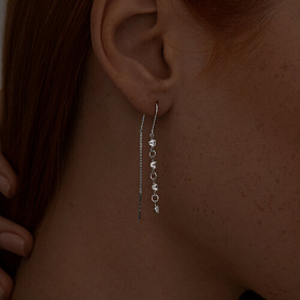 Серьги SOKOLOV - Серебро 925, Фианит (арт. 94020804)