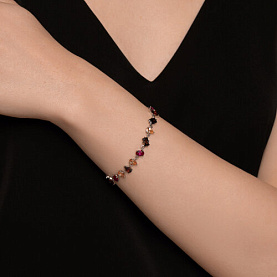 Браслет SOKOLOV - Серебро 925, Синтетический рубин, Фианит (арт. 94051182)