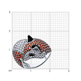 Кольцо SOKOLOV - Серебро 925, Фианит, Эмаль (арт. 94014179)