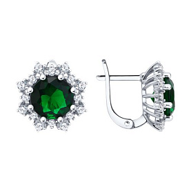 Серьги SOKOLOV - Серебро 925, Фианит (арт. 94027635-91)