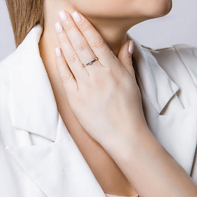 Кольцо SOKOLOV - Серебро 925, Бриллиант (арт. 87010016)