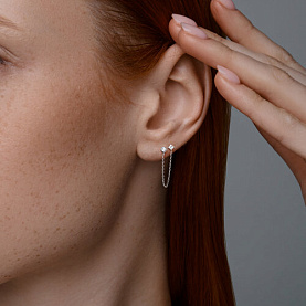 Серьга SOKOLOV - Серебро 925, Фианит (арт. 94170361)