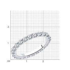 Кольцо SOKOLOV - Серебро 925, Фианит (арт. 94013270)