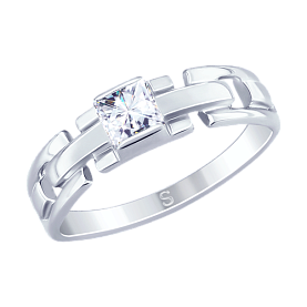 Кольцо SOKOLOV - Серебро 925, Фианит (арт. 94012641)