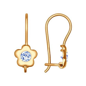 Серьги SOKOLOV - Золото 585, Фианит (арт. 027225)