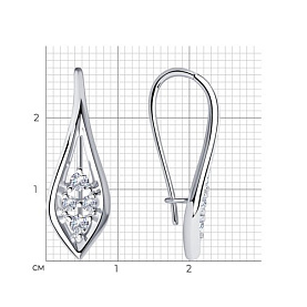 Серьги Diamant - Серебро 925, Фианит (арт. 94-120-00851-1)