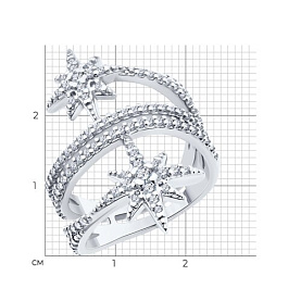 Кольцо SOKOLOV - Серебро 925, Фианит (арт. 94014070)