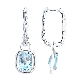 Серьги SOKOLOV - Серебро 925, Топаз (арт. 92025385)