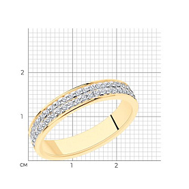 Кольцо SOKOLOV - Серебро 925, Фианит (арт. 93010760)