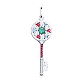 Подвеска SOKOLOV - Серебро 925, Фианит (арт. 94032220)