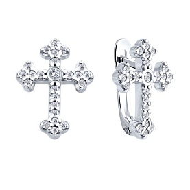 Серьги SOKOLOV - Серебро 925, Фианит (арт. 94026994)