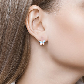 Серьги SOKOLOV - Золото 585, Эмаль (арт. 027347)