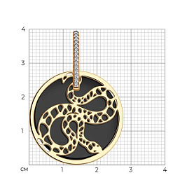 Подвеска Diamant - Серебро 925, Агат, Фианит (арт. 93-330-01771-1)