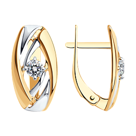 Серьги SOKOLOV - Золото 375, Фианит (арт. 027253-4)