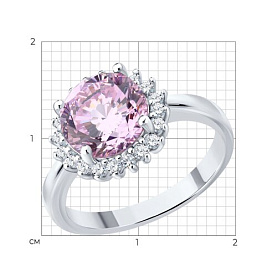 Кольцо SOKOLOV - Серебро 925, Фианит (арт. 94014498-91)