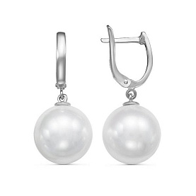 Серьги Красная пресня - Серебро 925, Жемчуг имитация (арт. 33611764Д)