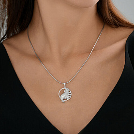 Подвеска Diamant - Серебро 925, Фианит, Эмаль (арт. 94-130-02272-1)