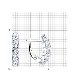 Серьги Diamant - Серебро 925, Фианит (арт. 94-120-00086-1)