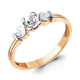 Кольцо Аквамарин - Серебро 925, Фианит (арт. 67429А.6)