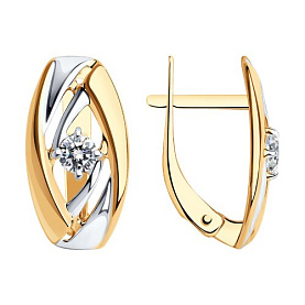 Серьги SOKOLOV - Золото 375, Фианит (арт. 027253-4)