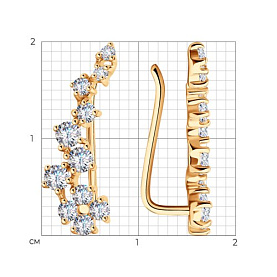 Серьги SOKOLOV - Серебро 925, Фианит (арт. 93021058)