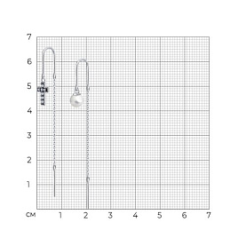 Серьги Diamant - Серебро 925, Жемчуг культивированный, Фианит (арт. 94-323-01500-1)