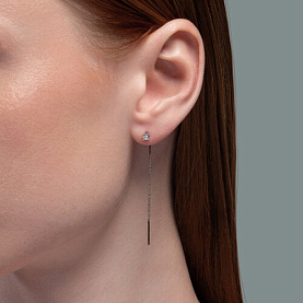 Серьги SOKOLOV - Серебро 925, Фианит (арт. 94026437)